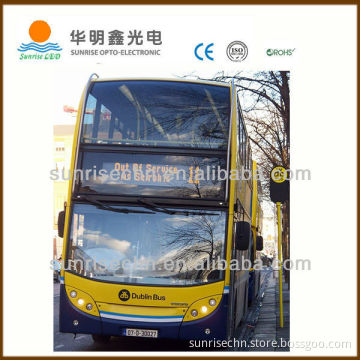 hot item 2013: P10 bus lcd video display in amber and red color